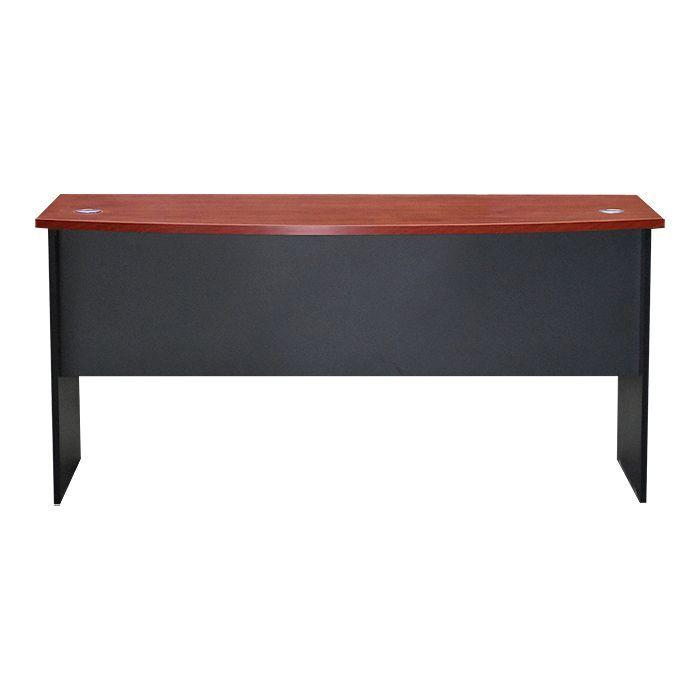 ESCRITORIO CURVO 160 CEREZO / NEGRO (160 x 75 x 75 cm)-0