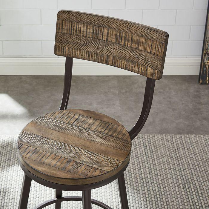 Taburete Walnut C/ Respaldo 2 UNIDADES-3