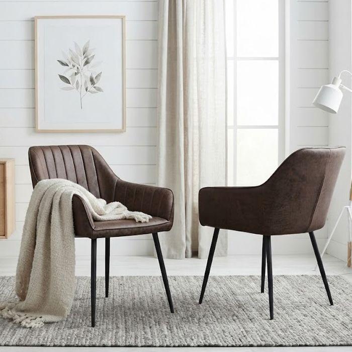 Juego de Comedor CCT Circular Extensible 4 Poltronas CCT Café (4 sillas)-1