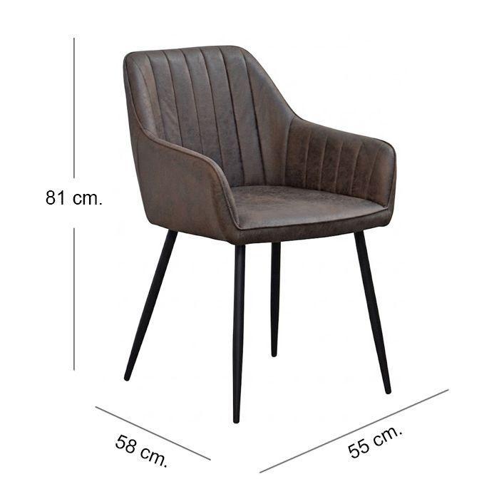 Juego de Comedor CCT Circular Extensible 4 Poltronas CCT Café (4 sillas)-5