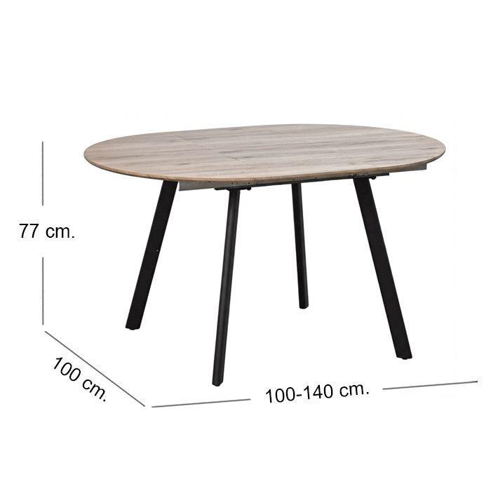 Juego de Comedor CCT Circular Extensible 4 Poltronas CCT Café (4 sillas)-6