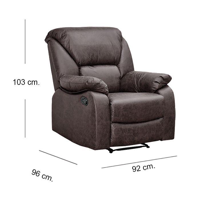 Bergere Reclinable Frankfurt Brown-3