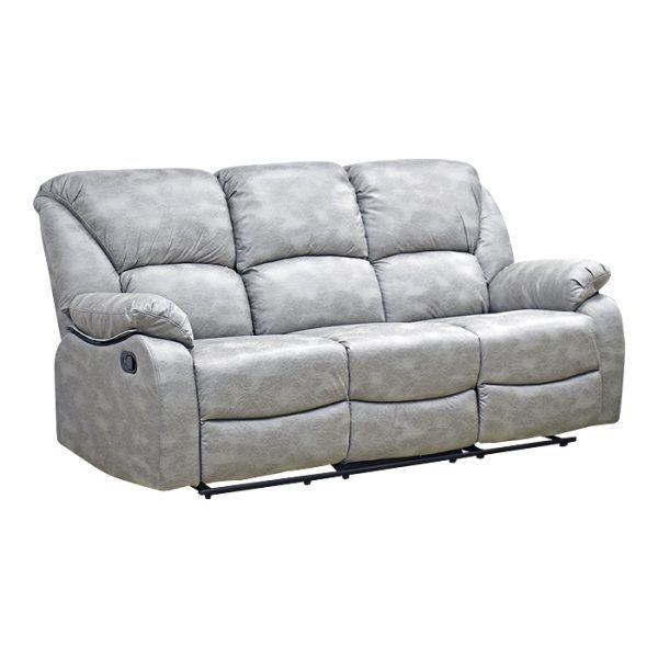 Sofá Reclinable Con Consola 3 Cuerpos Rosario Steel Premium-3