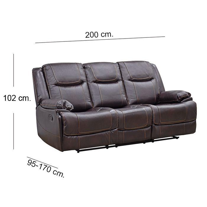 Sofá Reclinable 3 Cuerpos Florence-2