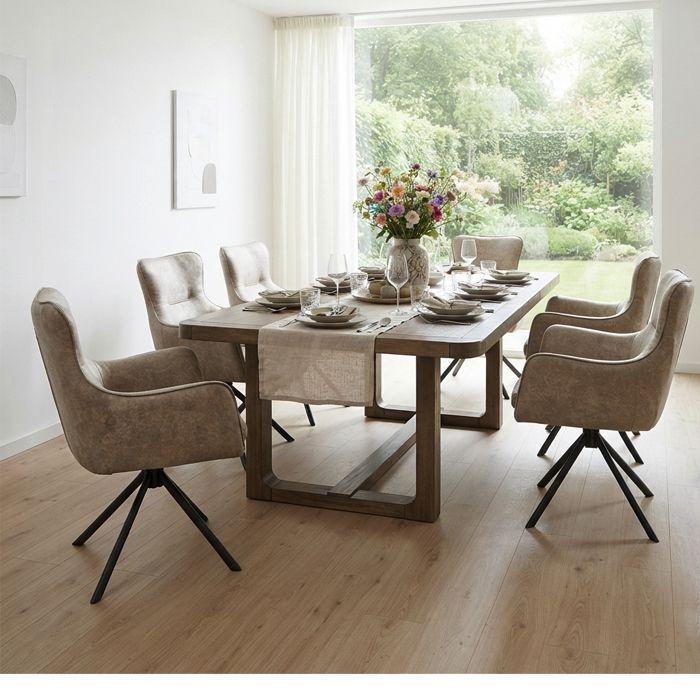 Juego de Comedor Charlotte 6 Poltronas Timber Stell (6 sillas)-0