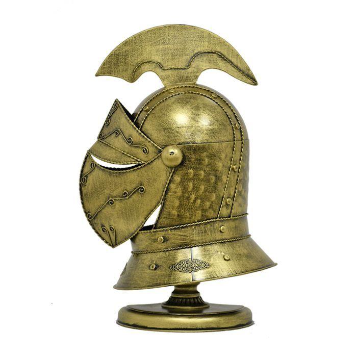 Casco Armadura Caballero Gold-2