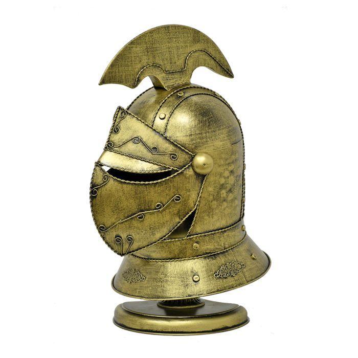 Casco Armadura Caballero Gold-3