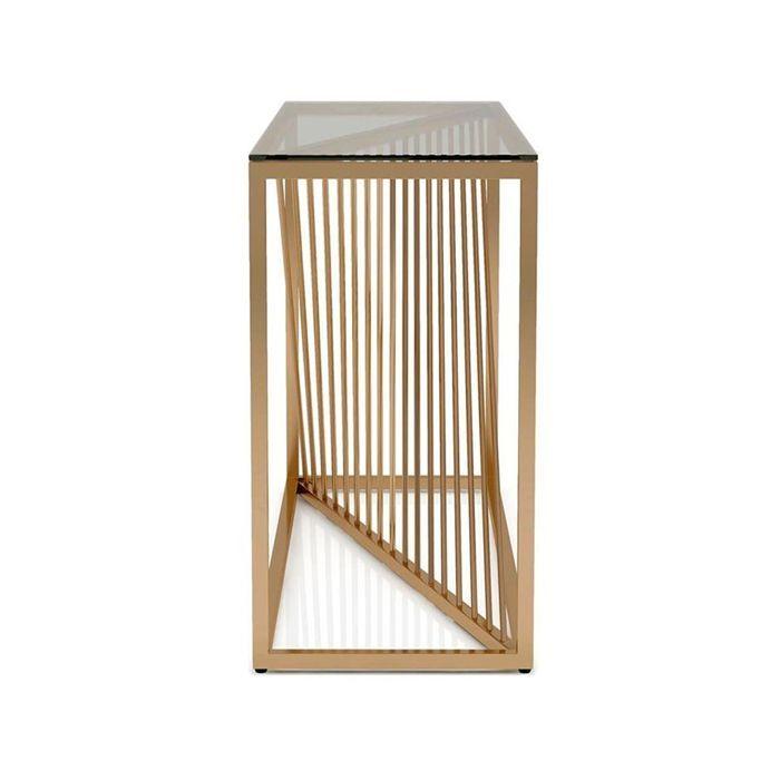 Arrimo Moderno Dorado con Cubierta de Vidrio-2