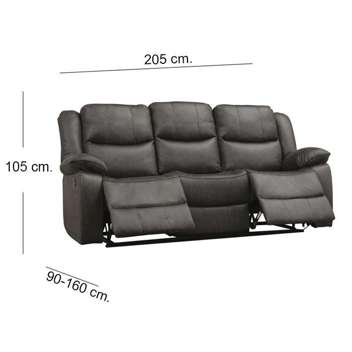 Sofá Reclinable 3 Cuerpos Smoke-4
