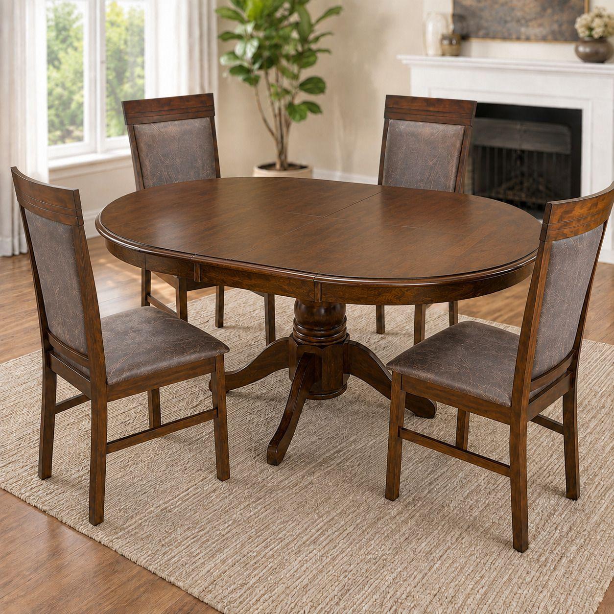 Juego de Comedor 4 Sillas Gran Florencia Old Leather-5