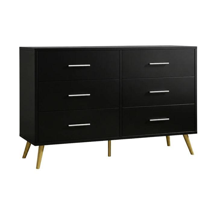 Comoda Buffet Cajonera 6 Cajones Black-1