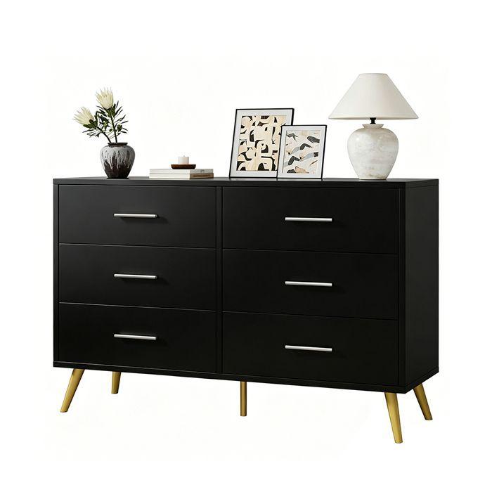 Comoda Buffet Cajonera 6 Cajones Black-4