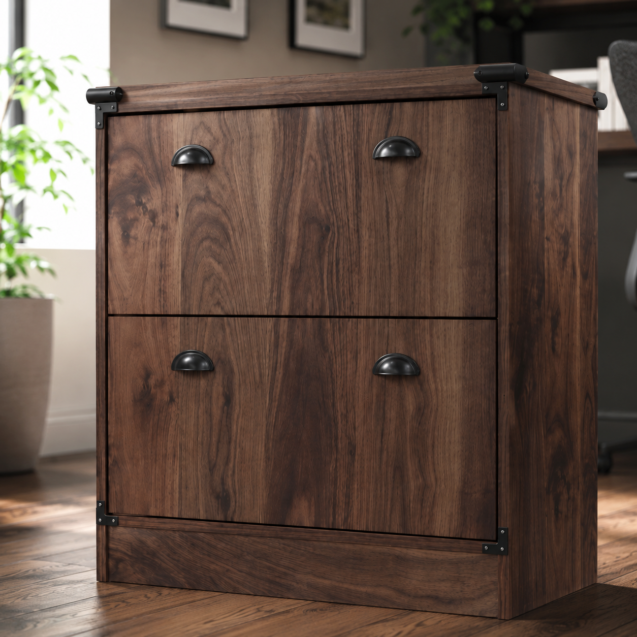 Cajonera Cómoda Kardex Dark Walnut-5