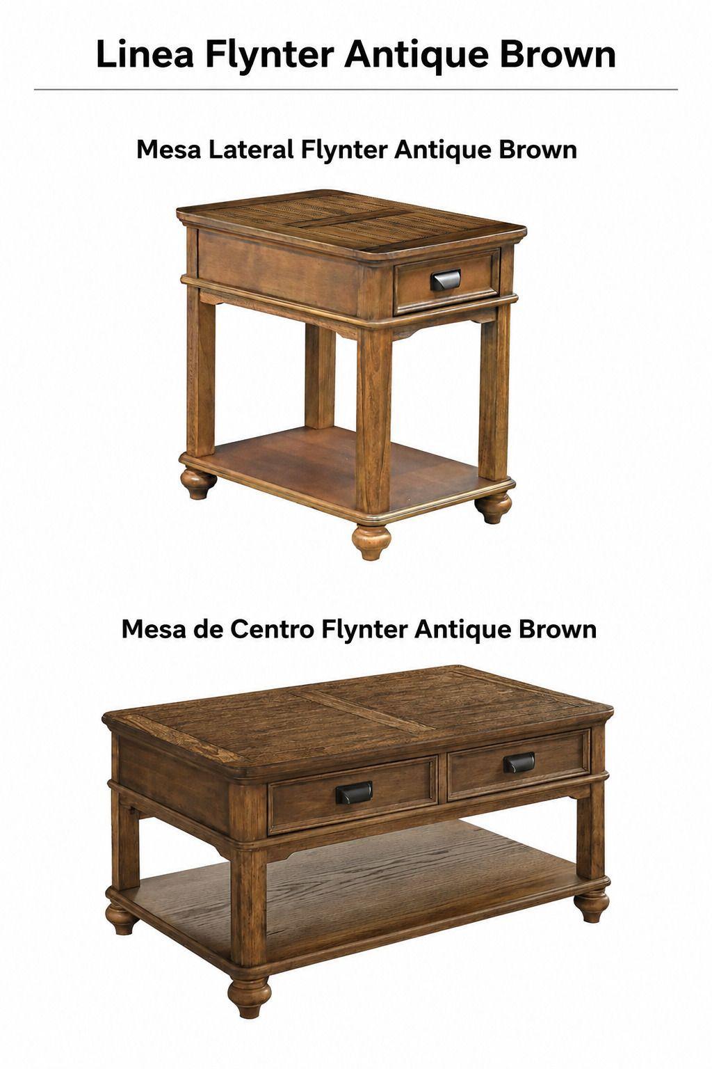 Mesa de Centro Flynter Antique Brown-6