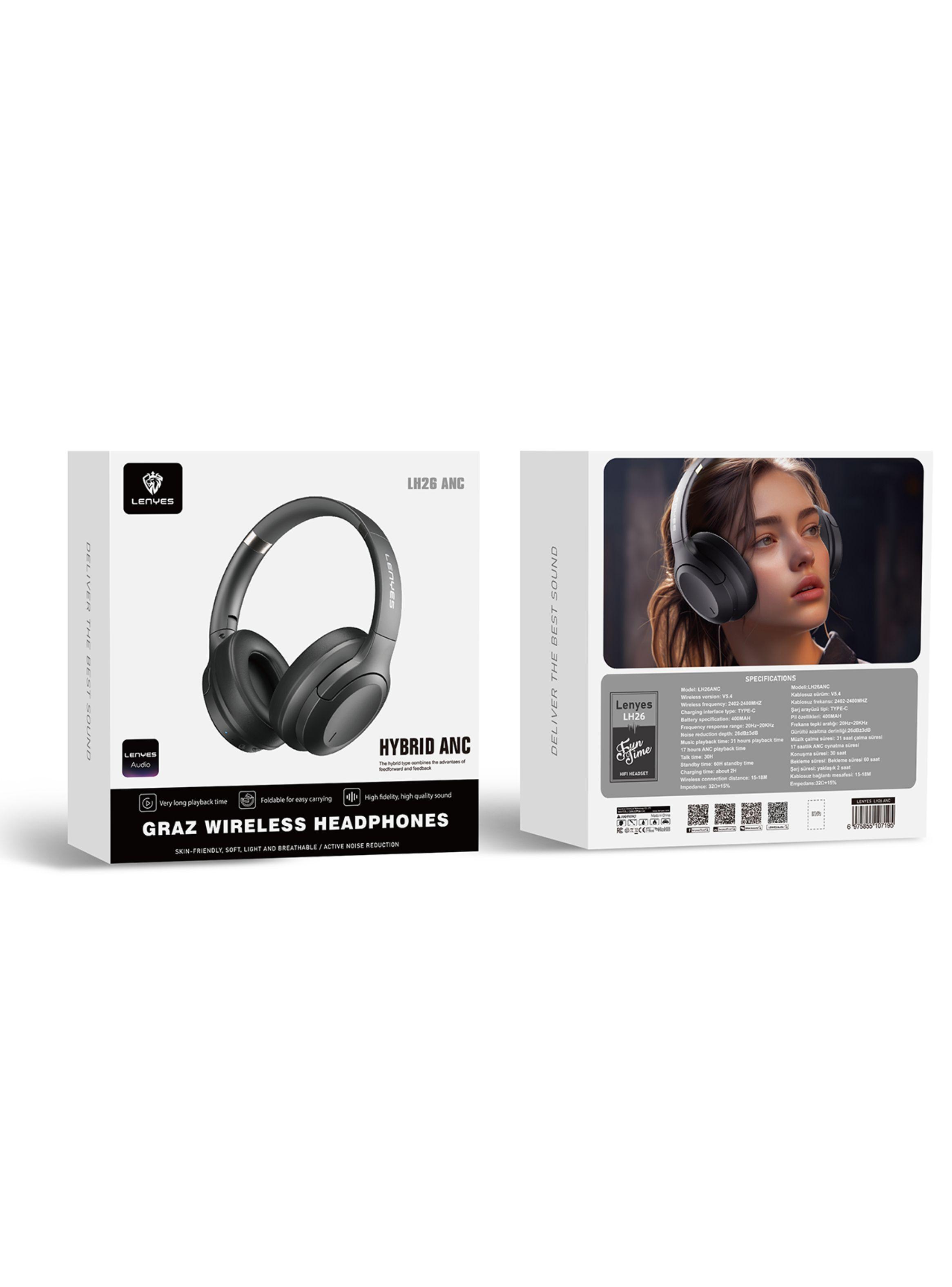 Audífonos Bluetooth LH26 Cancelación de Ruido ANC y 31 Horas de Música-4