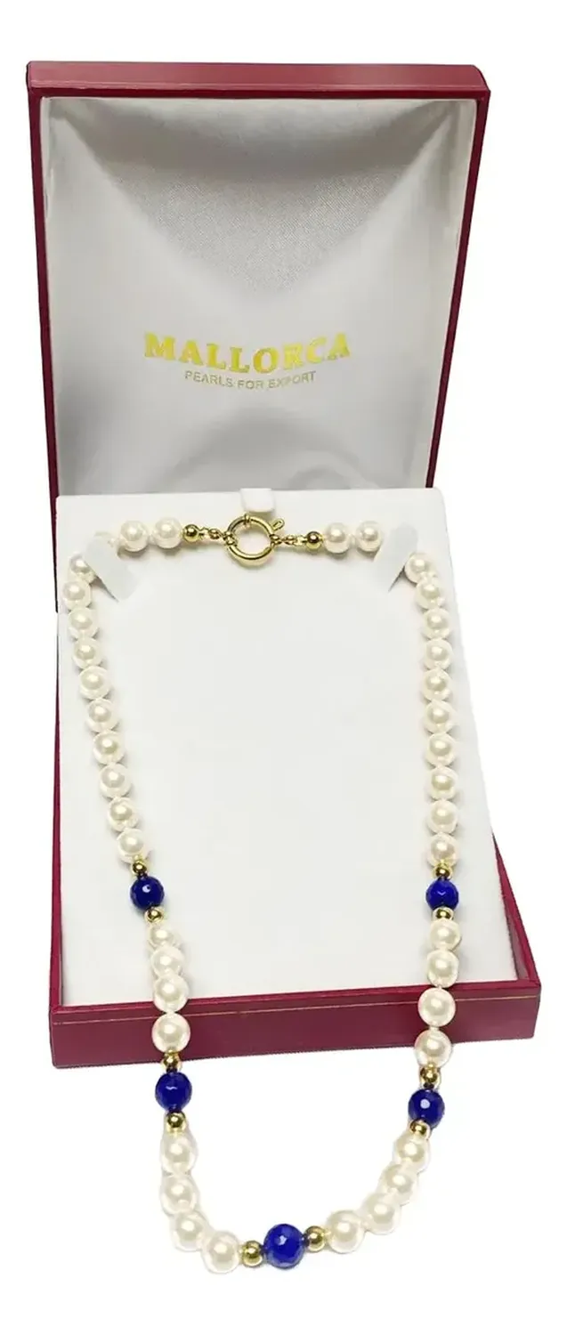 Collar Mallorca Mix De Perlas Y Bolitas Bañadas En Oro 50cm Multicolor-0