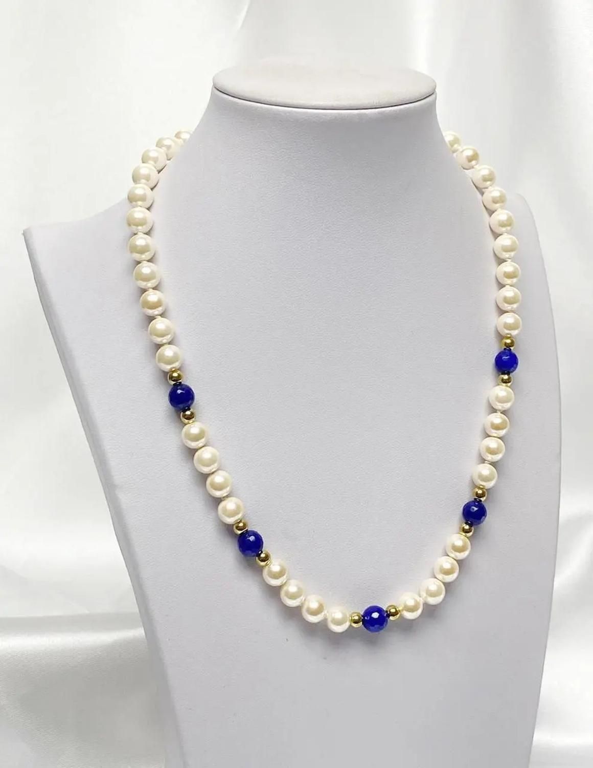 Collar Mallorca Mix De Perlas Y Bolitas Bañadas En Oro 50cm Multicolor-2