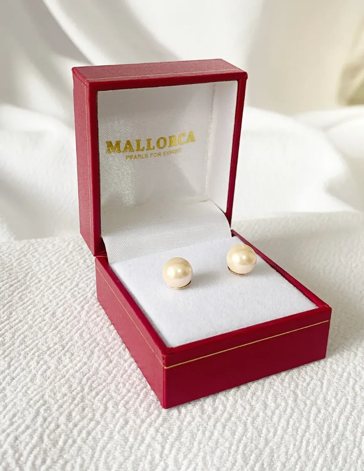 Conjunto Mallorca Perla Clásica Collar,pulsera Y Aros 8mm-3
