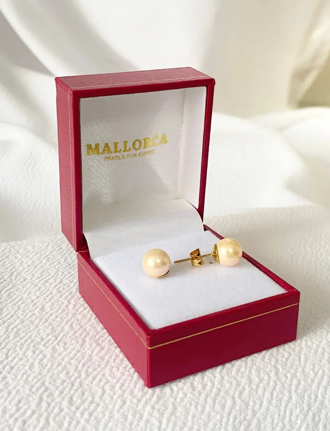 Conjunto Mallorca Perla Clásica Collar,pulsera Y Aros 8mm-6