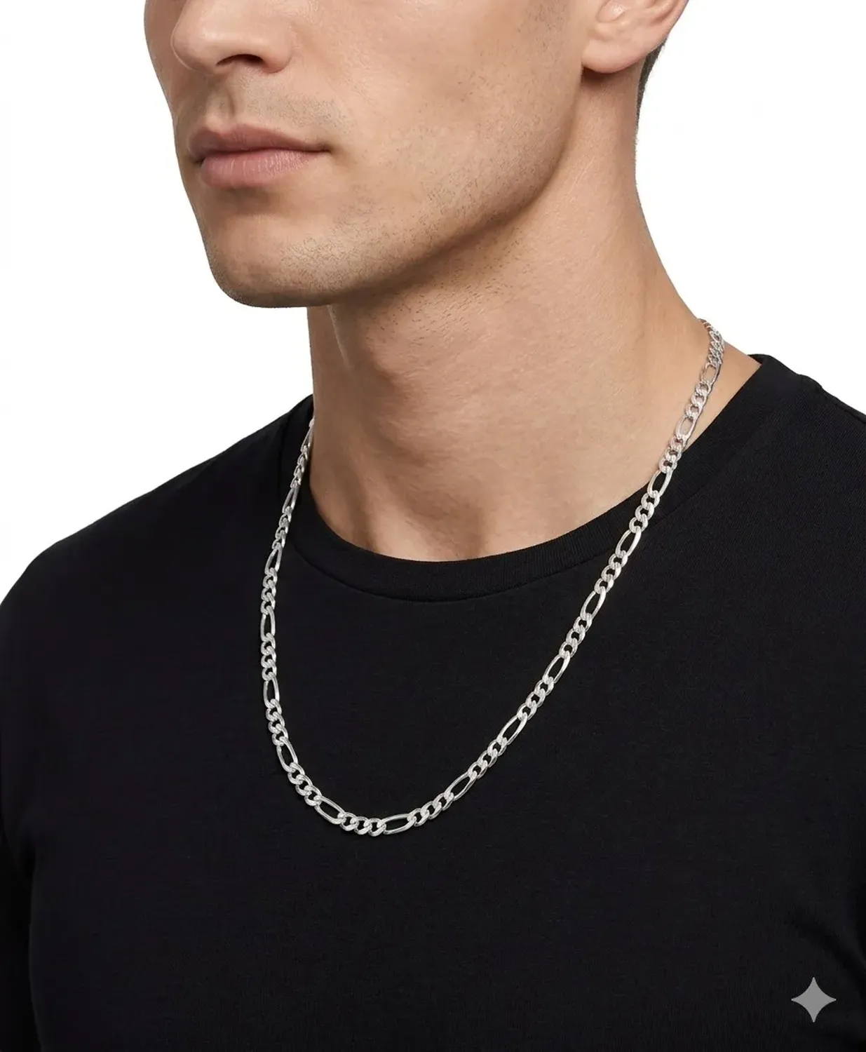 Cadena De Plata 925 Para Hombre Plateado-2