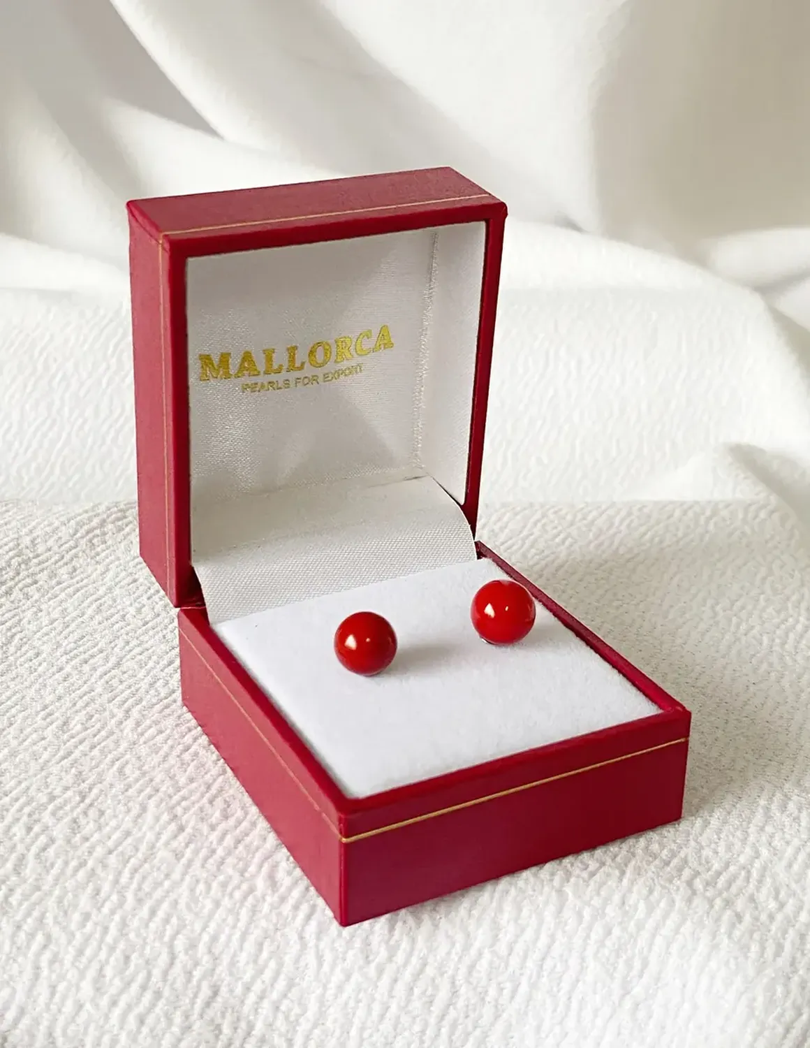 Aros De Perla 8mm Mallorca Con Base De Plata 925-0
