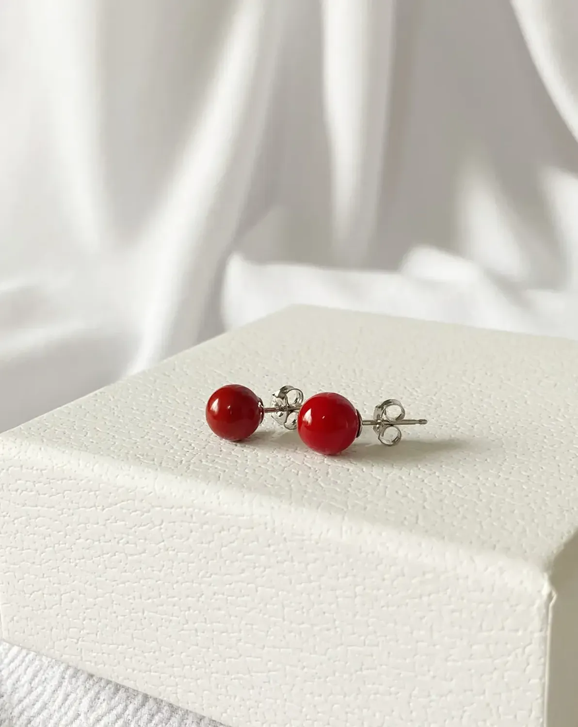 Aros De Perla 8mm Mallorca Con Base De Plata 925-1