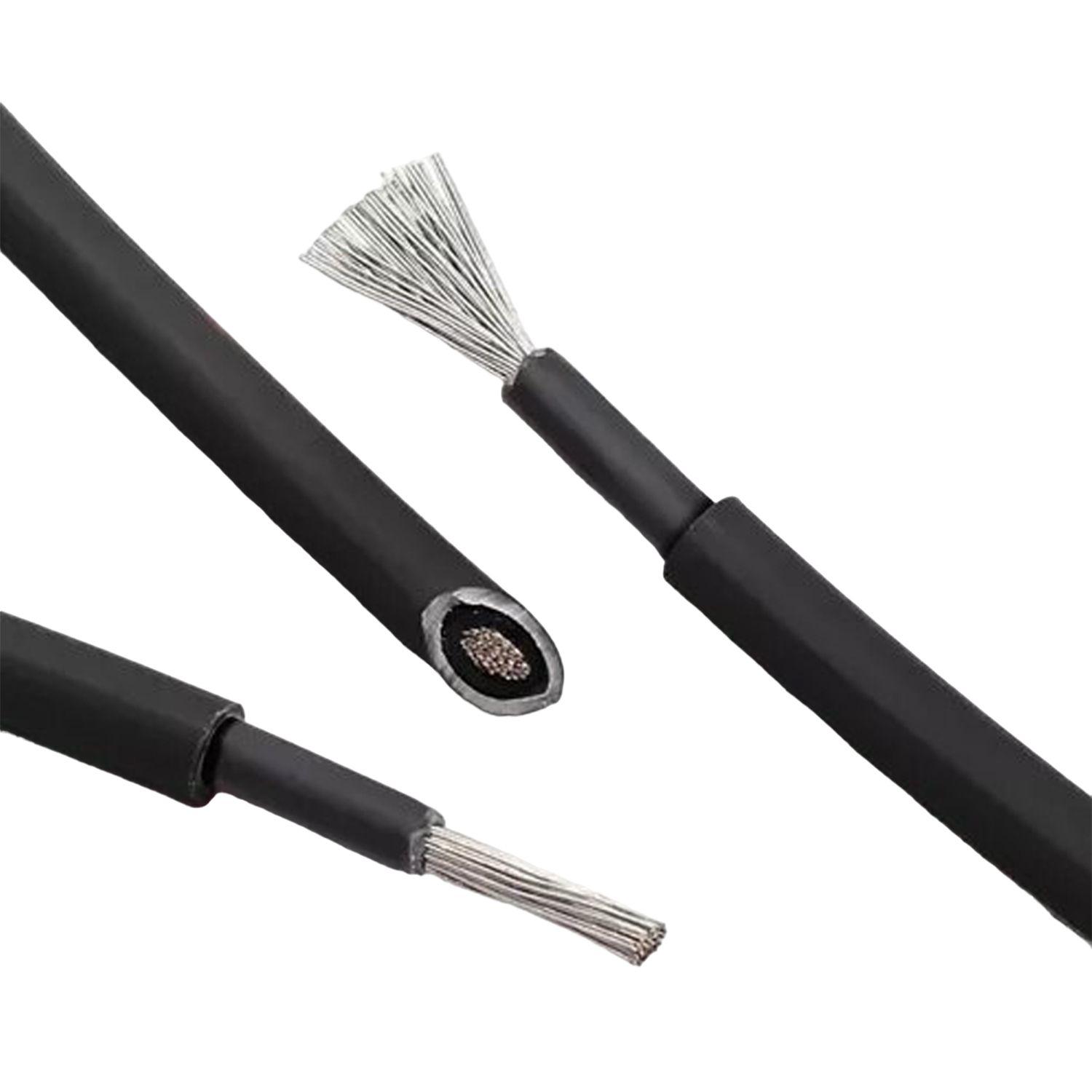 Cable Solar 4mm2 Rollo 200mts Negro Libre Halógenos H1z2z2-k-2