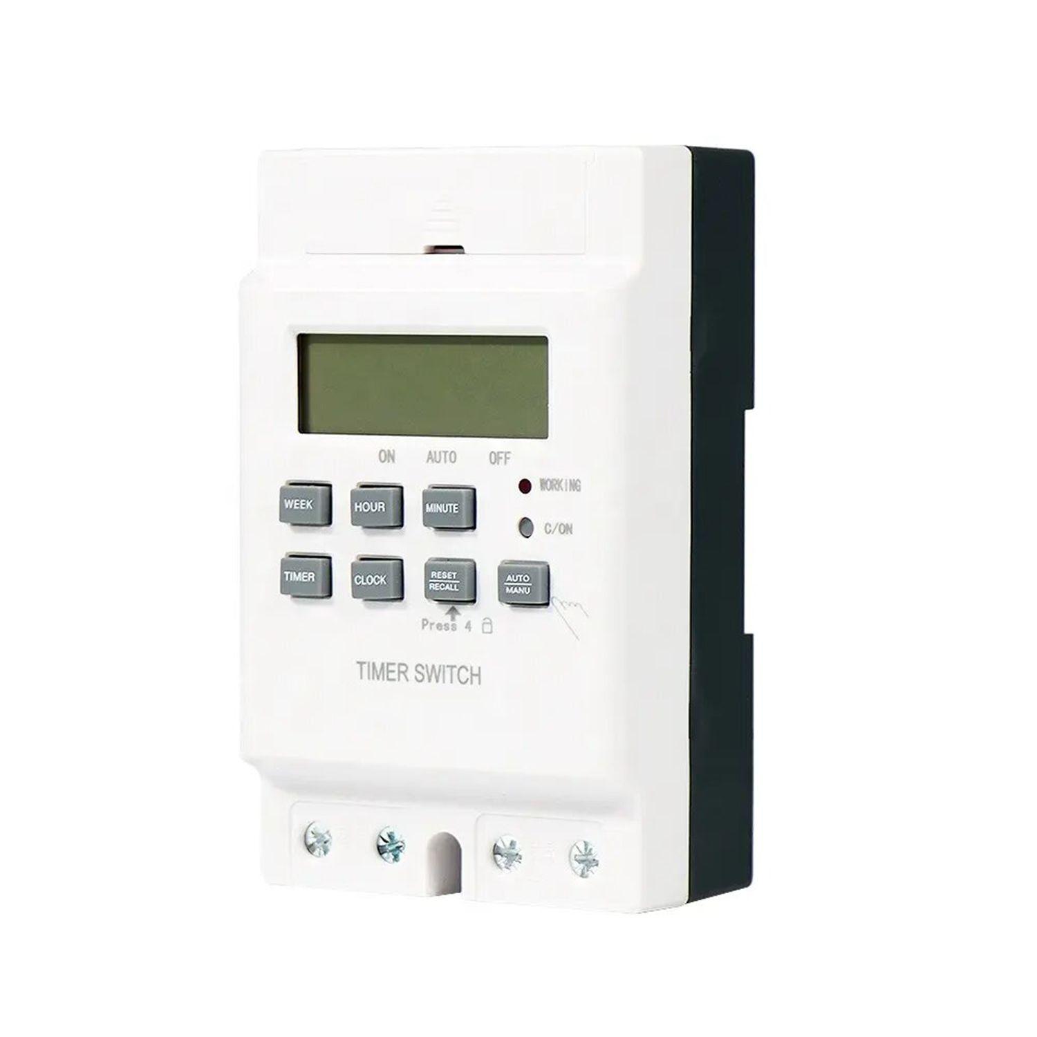 Temporizador Digital Programable Riel Din 220V 25A-2