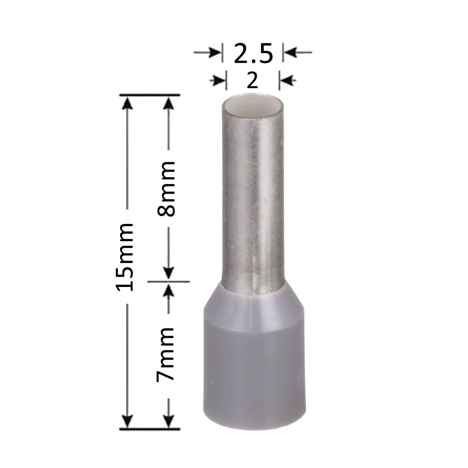 Terminales ferrule 4mm2 12awg Gris 100un-2