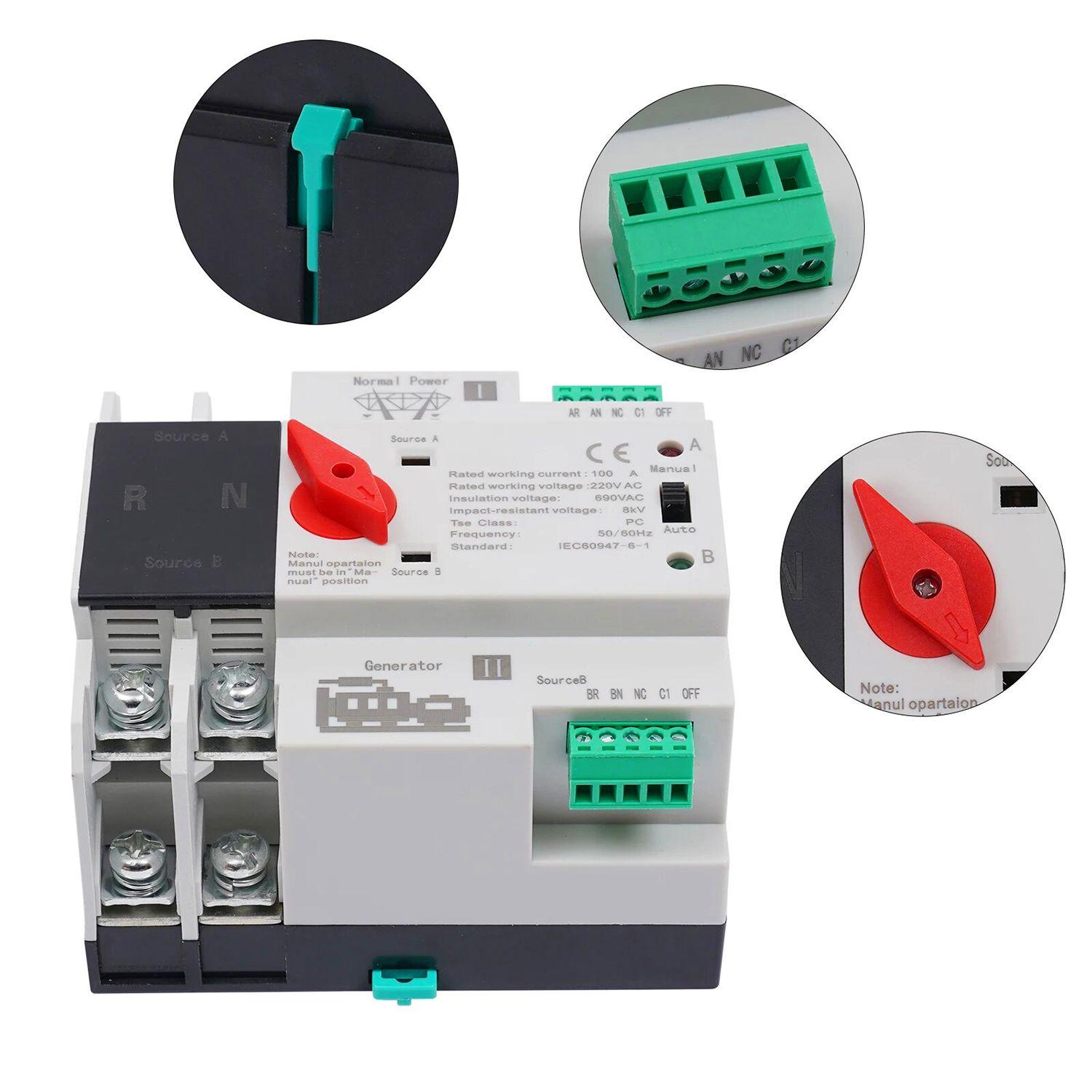 Interruptor Transferencia Automática Ats 100a 220v Generador-3