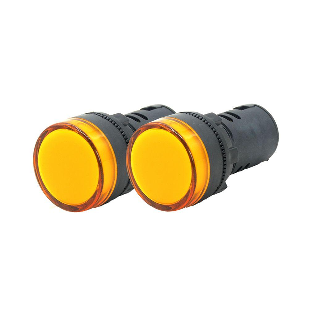 Luz Piloto Led Amarillo 22mm 220v Pack 10 Unidades-2