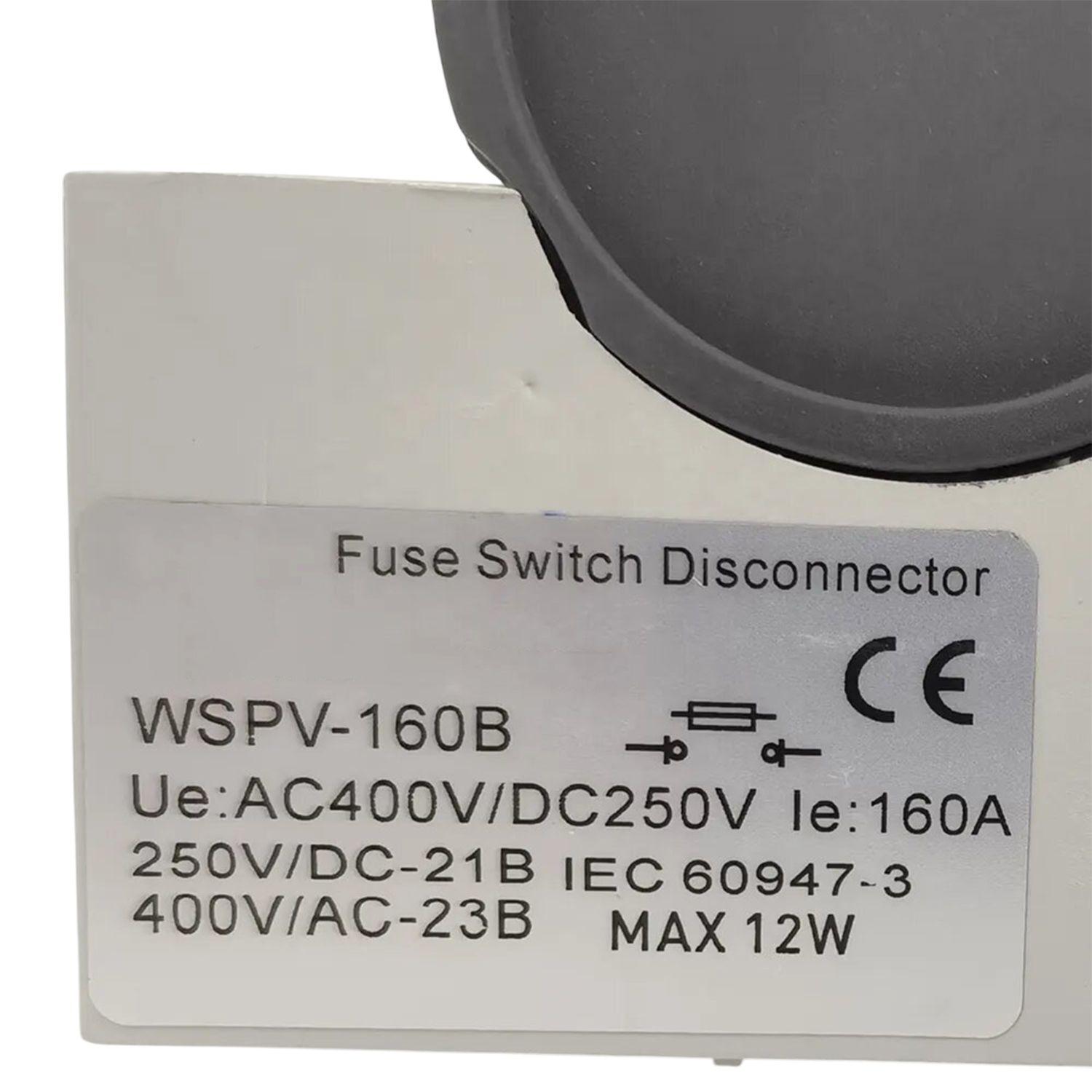 Desconector 3p 160a 400VAC 250VDC Para Fusibles NH00-4
