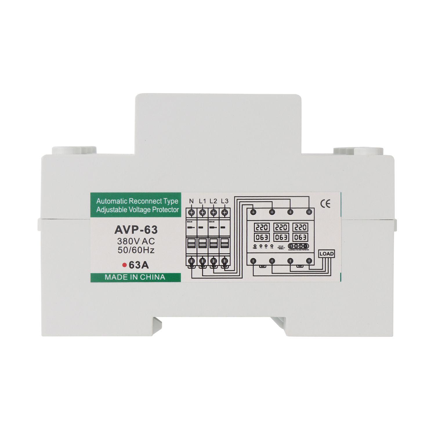 Relé Protector Trifásico 4P 380V Voltaje Ajustable-2