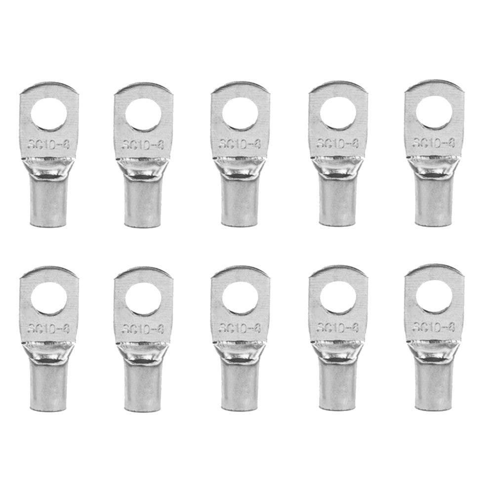 Pack 10 Terminales Ojo Batería Cable 10mm2 6,4mm Sc10-6-1