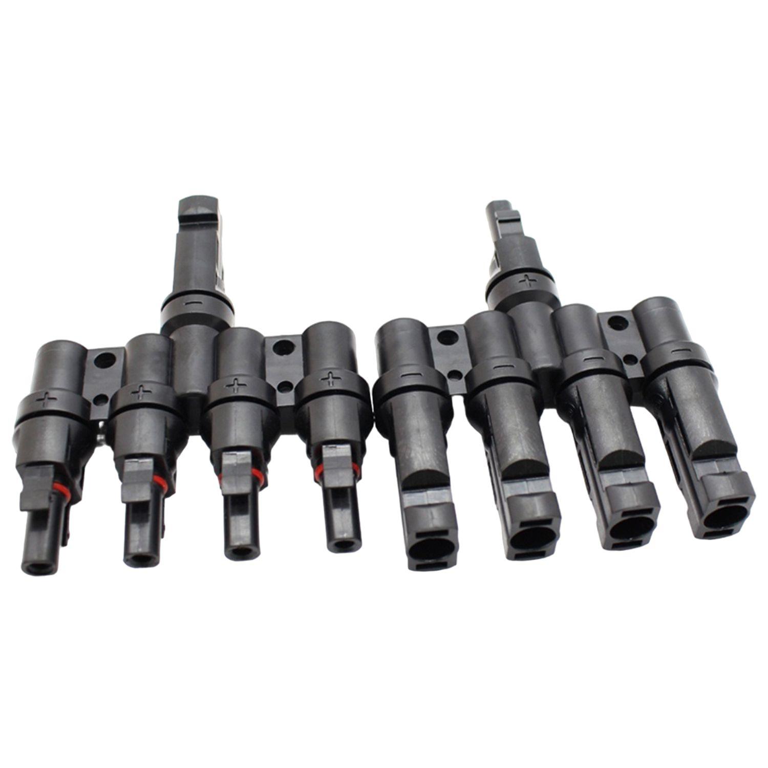 Conector Mc4 Cuádruple (4 En 1) Par Macho/hembra Solar-1