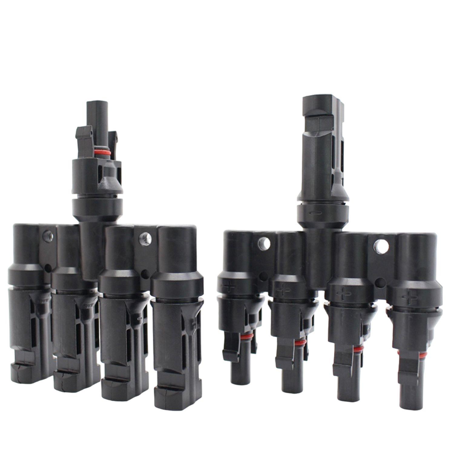 Conector Mc4 Cuádruple (4 En 1) Par Macho/hembra Solar-3