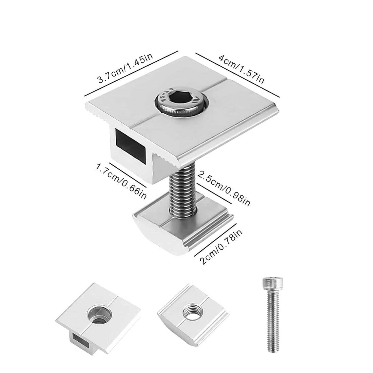 Pack 10 Abrazaderas Medio Panel Solar 40mm-4