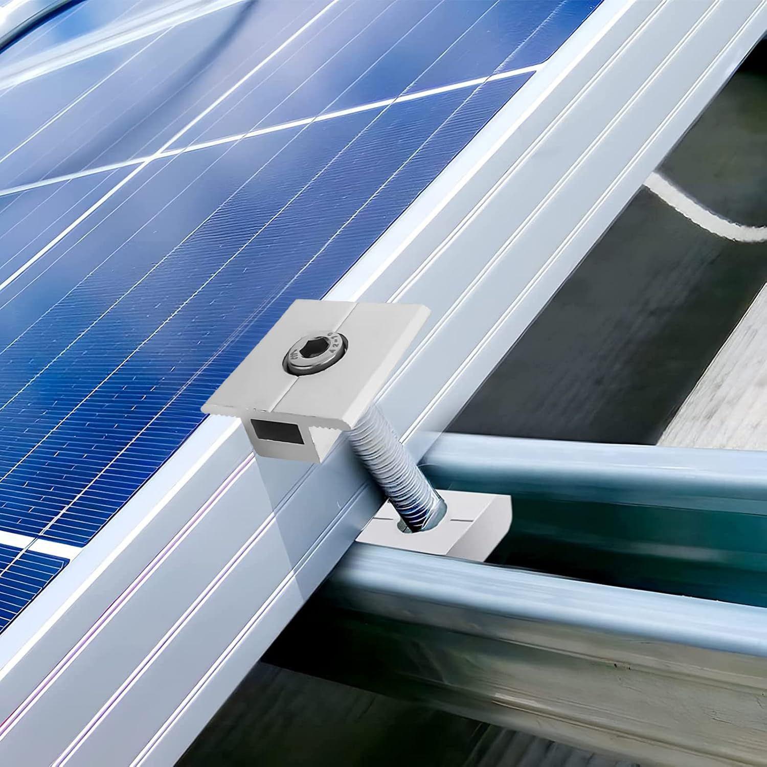 Pack 10 Abrazaderas Medio Panel Solar 40mm-5