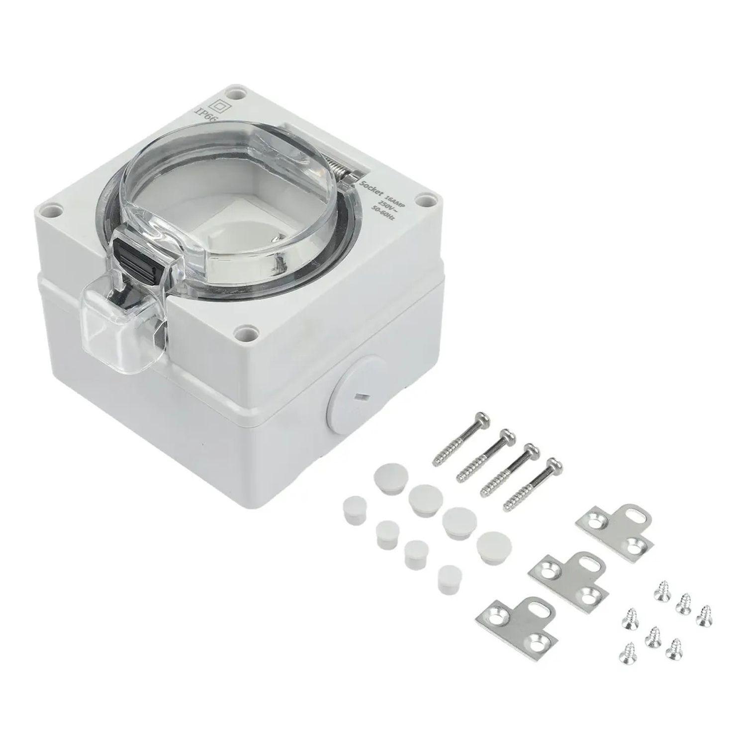 Tomacorriente Schuko Hidrobox Exterior IP66 16A 250V-4