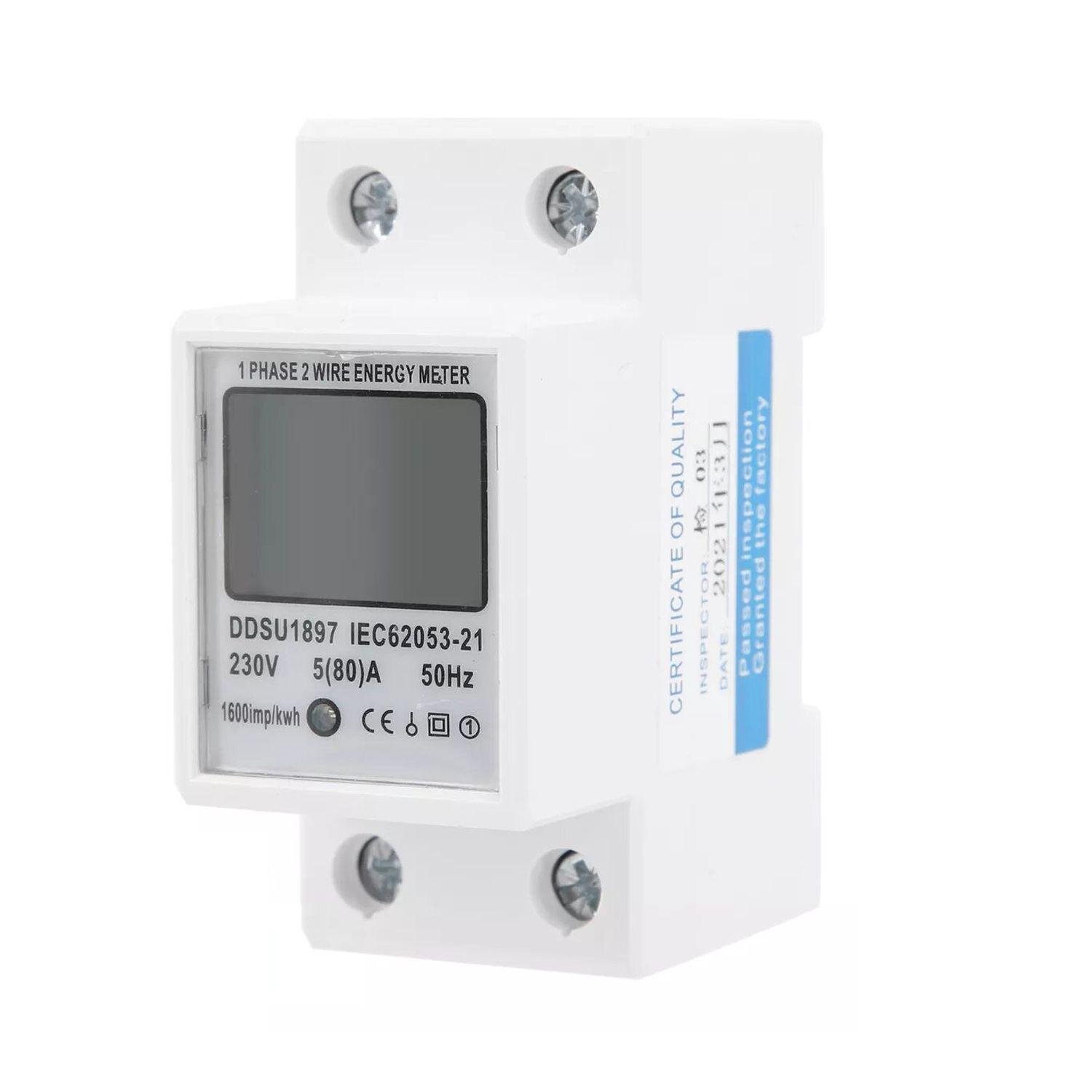 Medidor De Energía Monofásico Riel Din 220v 32a-2