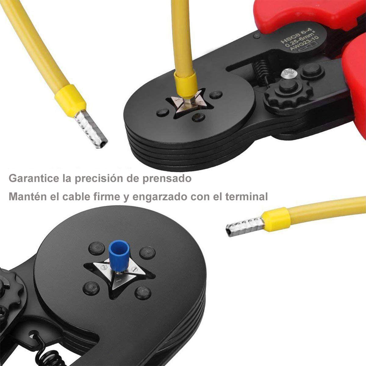 Crimpadora Alicate Prensa Ferrule + 1200 Terminales-3