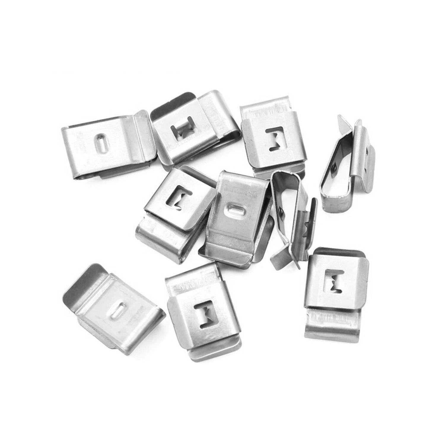 10 Clips Para Cables 2.5-6mm² Acero Inoxidable-2