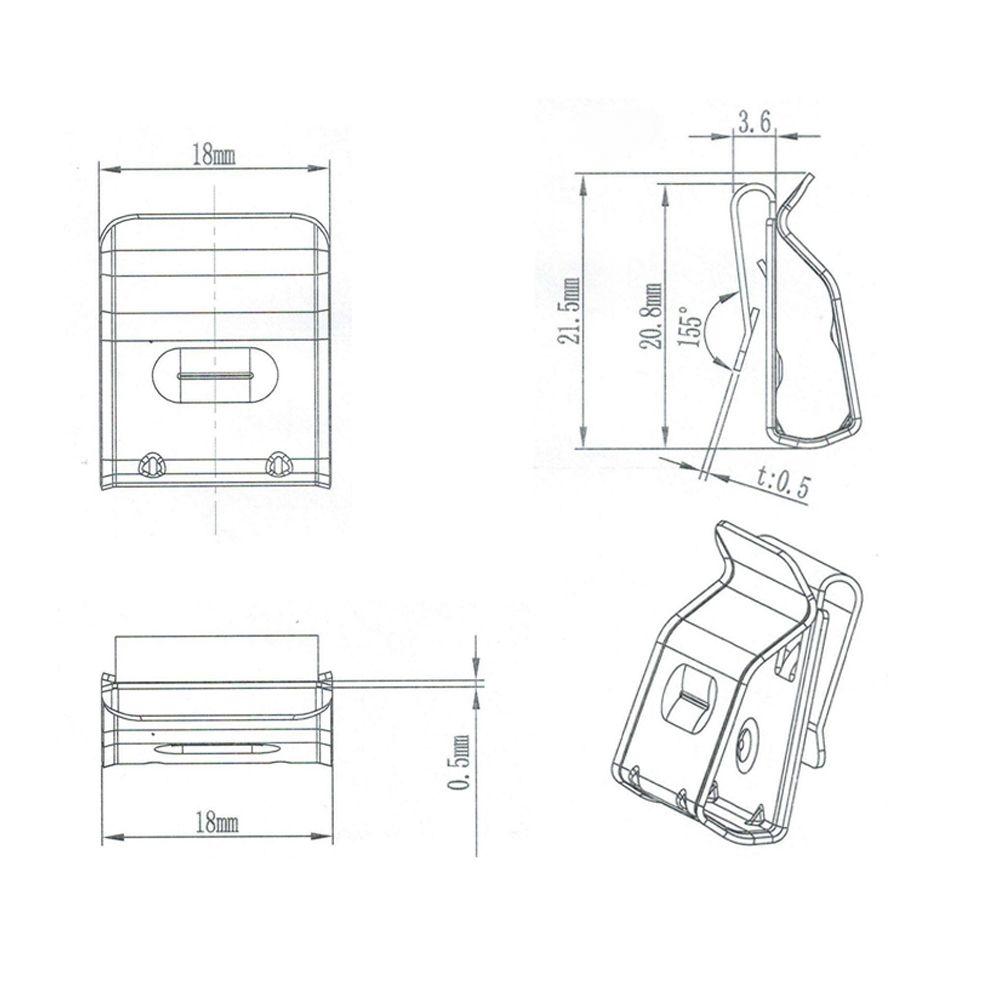 10 Clips Para Cables 2.5-6mm² Acero Inoxidable-3
