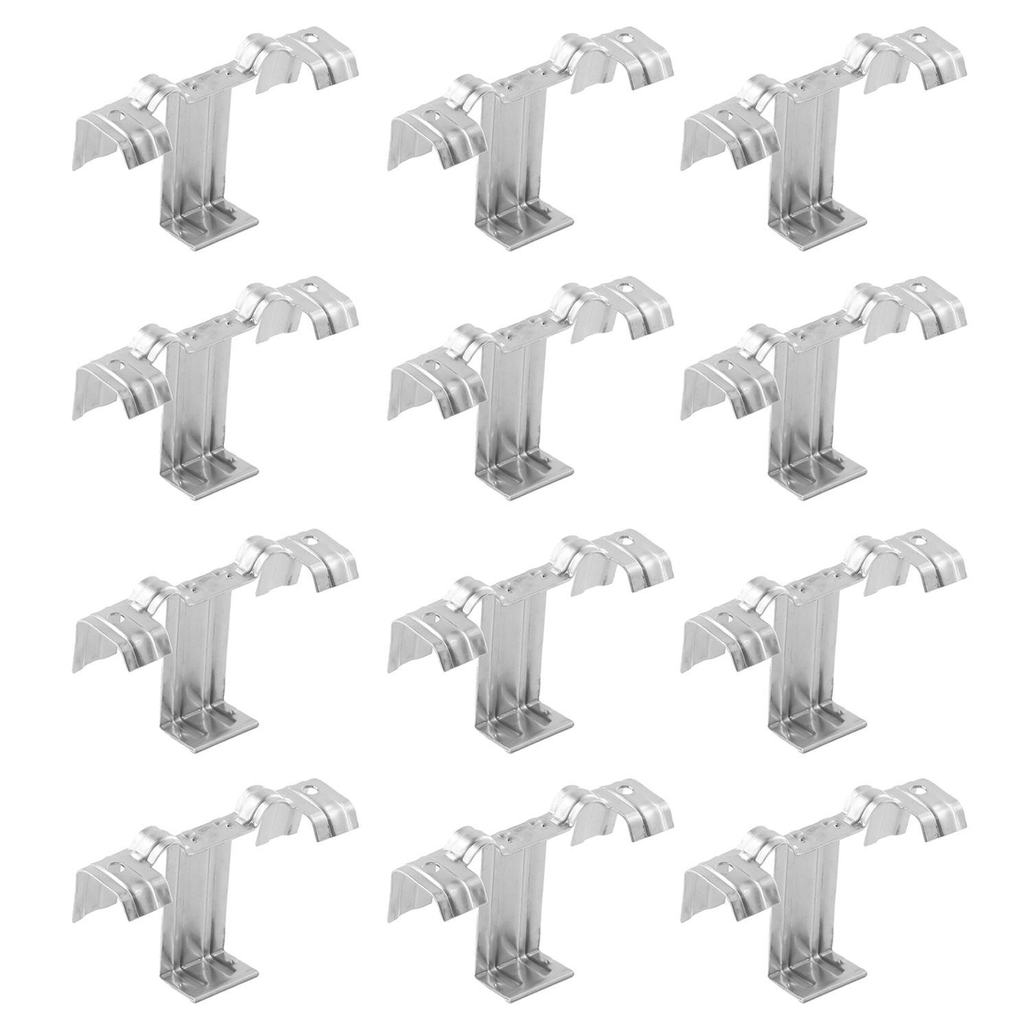 Pack 12 Fijaciones Clips Metálicos Drenaje Panel Solar-0