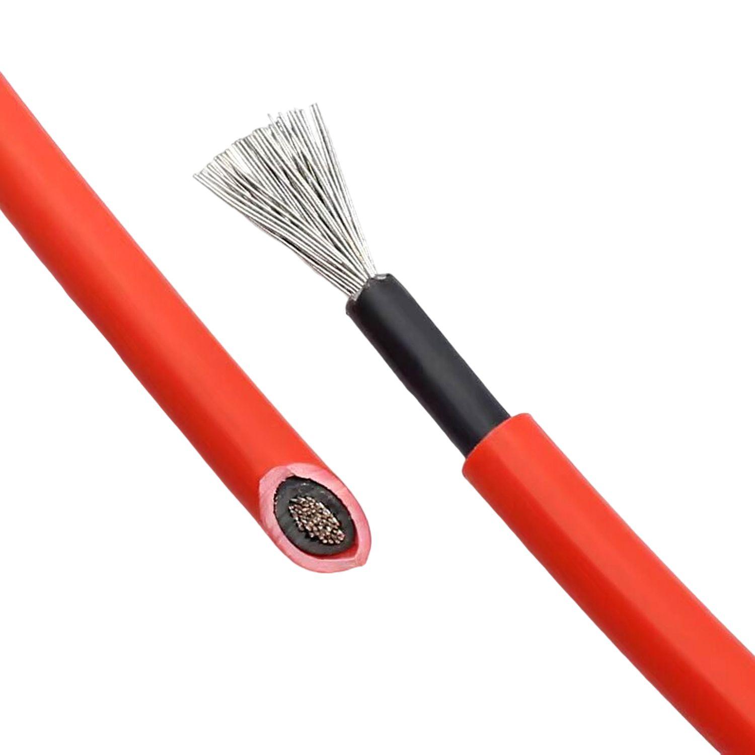 Cable Solar 4mm2 Rollo 200mts Rojo Libre Halógenos H1z2z2-k-2