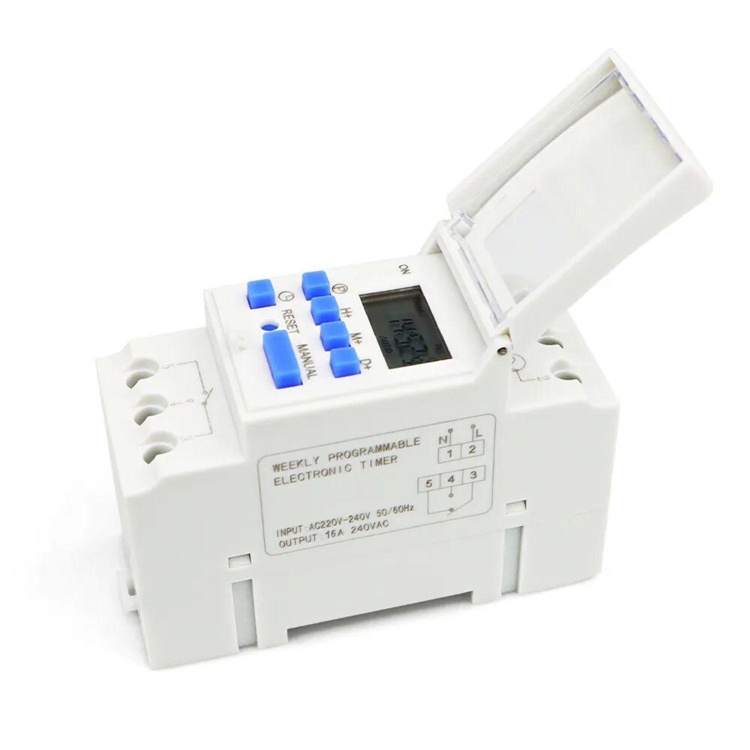 Timer Digital Programable Riel Din 220V 16A-2