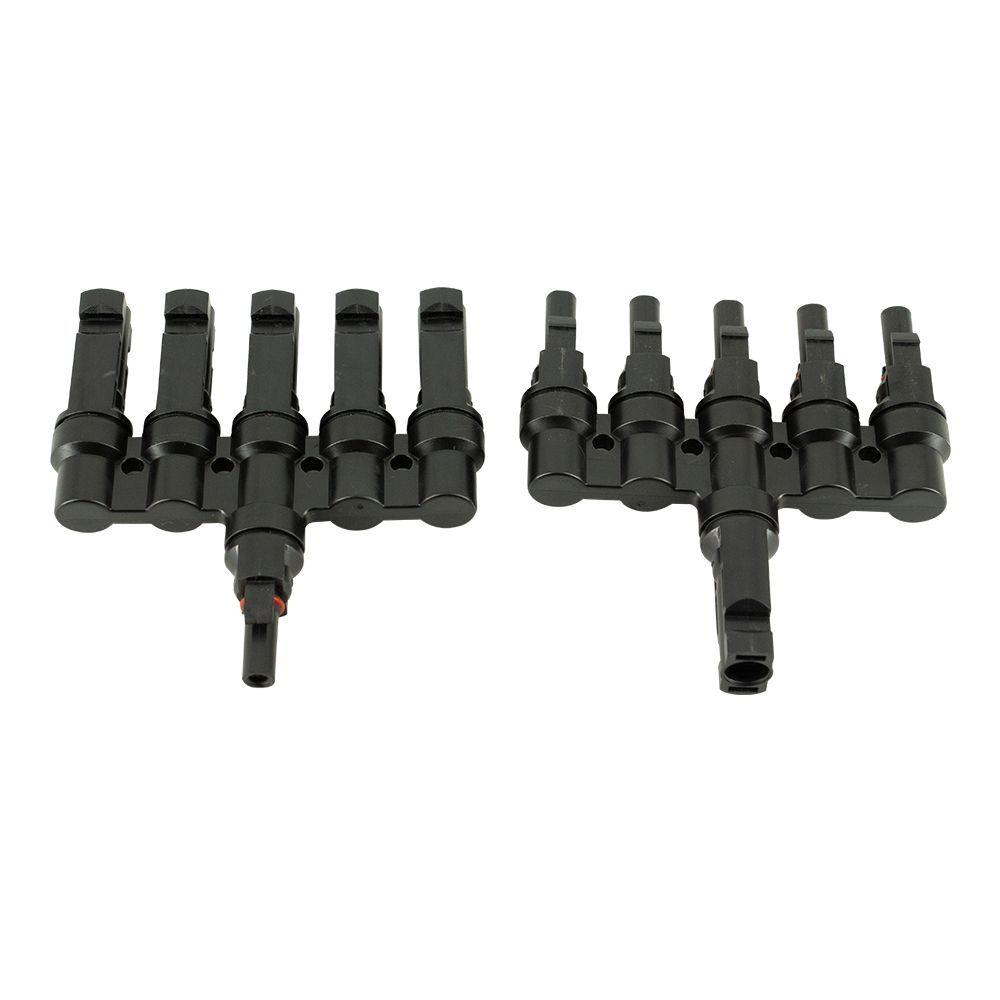 Conector Mc4 Quíntuple (5 En 1) Par Macho/hembra Solar-3