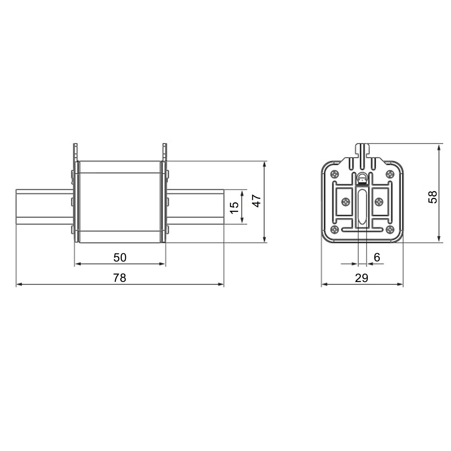 Fusible Cerámico gG NH NT00 160A 48VDC-3
