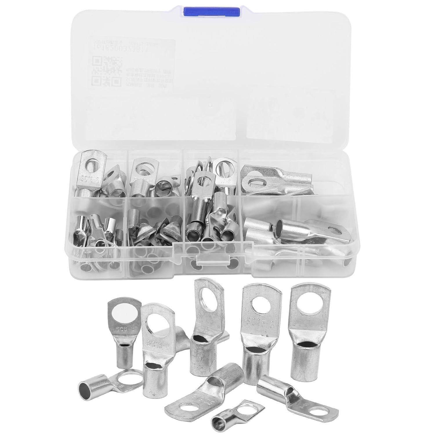 Kit 60 Terminales Ojo Batería Cable Sc Con Caja-3
