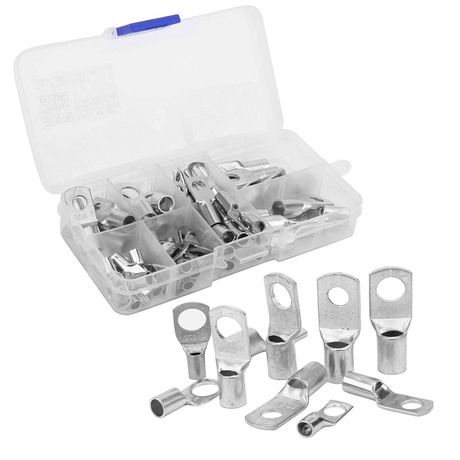 Kit 60 Terminales Ojo Batería Cable Sc Con Caja-4